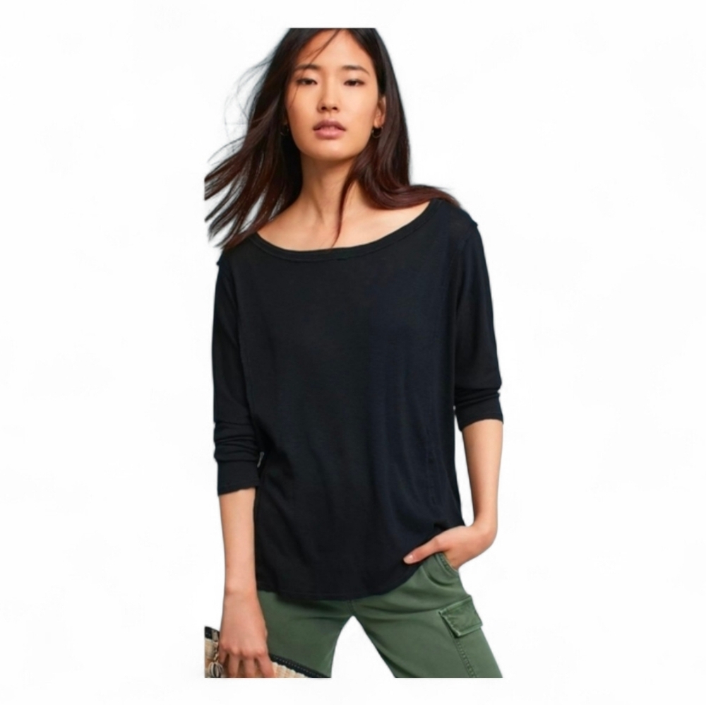 MICHAEL STARS / ANTHROPOLOGIE Boat Neck Long-Sleeve Tee - One Size